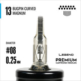 Legend Premium Cartridges - Bugpin Curved Magnums (Extra Tight) - #8 (0.25mm) - 20/Box