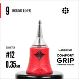 Legend Comfort Grip Cartridges - Round Liners - #12 (0.35mm) - 20/Box