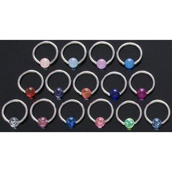 Asst. Uv & Glow 14ga. Captive Rings 10pc | CAM (CANADA) SUPPLY INC.