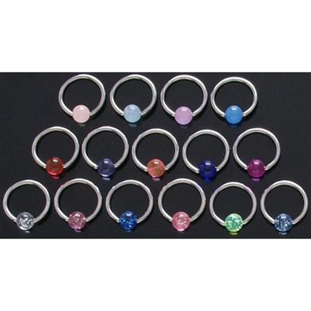 Asst. Uv & Glow 14ga. Captive Rings 10pc | CAM (CANADA) SUPPLY INC.