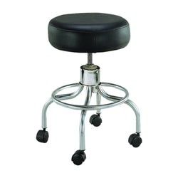 Heavy Duty Adjustable Rolling Stool (Black)