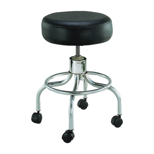 Heavy Duty Adjustable Rolling Stool (Black)