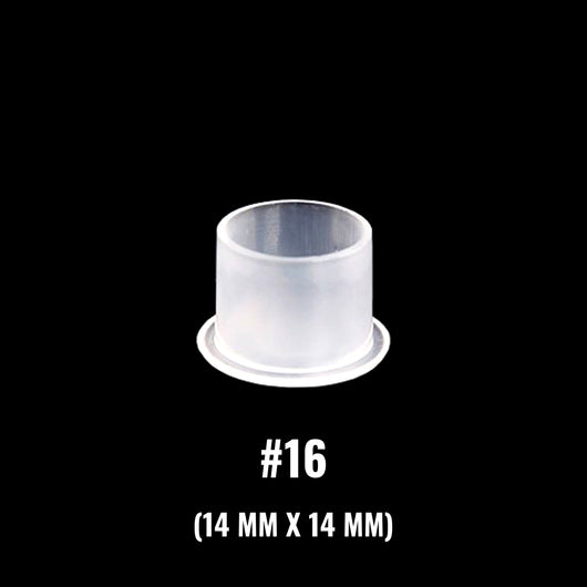 #16 Flat Base Clear Ink Cups (500/Bag)