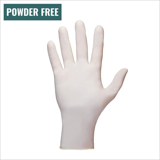 Latex Exam Gloves Powder-Free (White) - LARGE