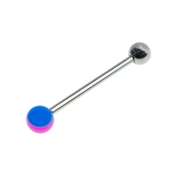 Multi-Colored With Steel Ball Barbells (10/Bag) - 14 Gauge