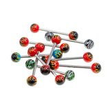 Multi-Color Barbells Assorted (10/Bag) - 14 Gauge