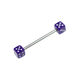 Dice Barbells Mixed Colors (10/Bag) - 14 Gauge