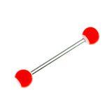 White & Color Splashed Barbells Assorted (10/Bag) - 14 Gauge