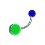 Multi-Colored Striped Belly Rings (10/Bag) - 14 Gauge