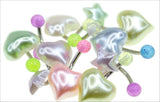 Assorted Hearts & Stars Belly Rings (10/Bag) - 14 Gauge