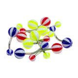 Beach Ball Belly Rings (10/Bag) - 14 Gauge